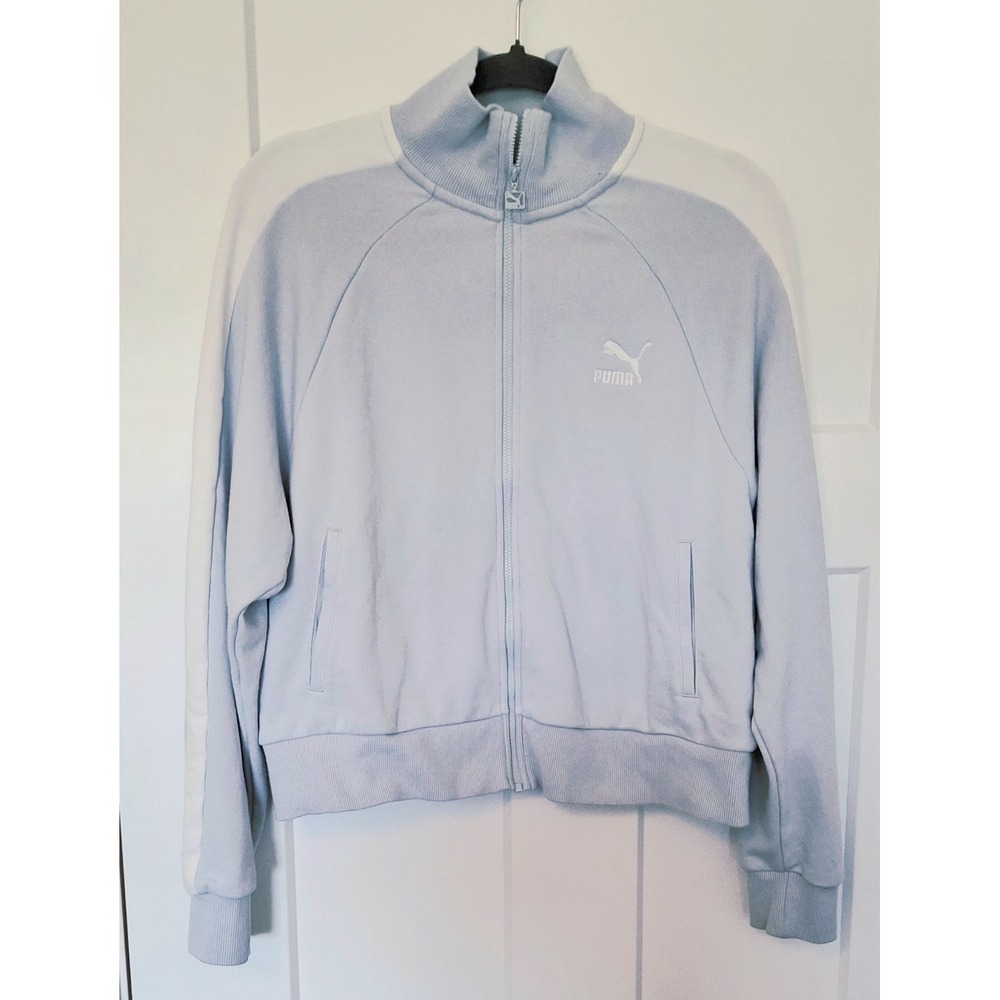PUMA Iconic T7 Full Zip Track Jacket Womens Artic Blue Athletic Outerwear 531852